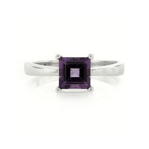 Sterling Silver Genuine Amethyst Ring