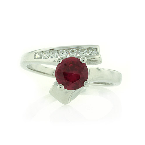 Sterling Silver Ruby Ring