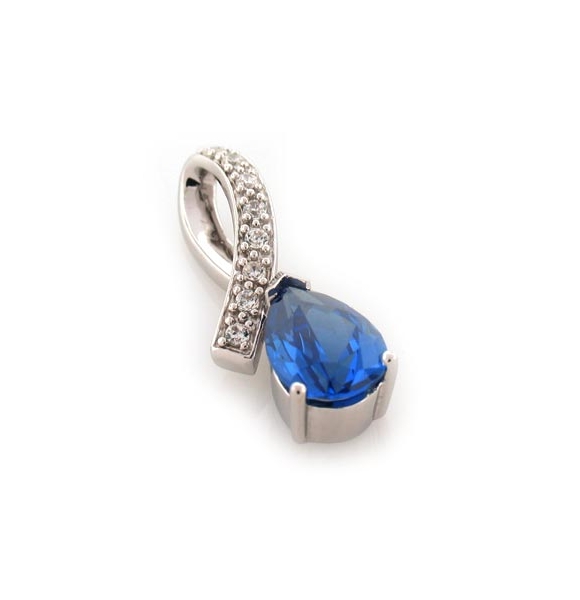 Precioso Dije de Tanzanita en Plata de Ley .925