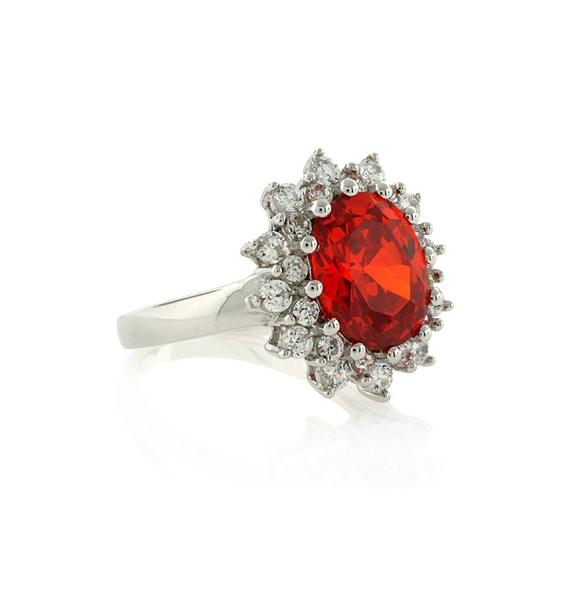 Anillo de Opalo Mexicano de Fuego en Plata de Ley