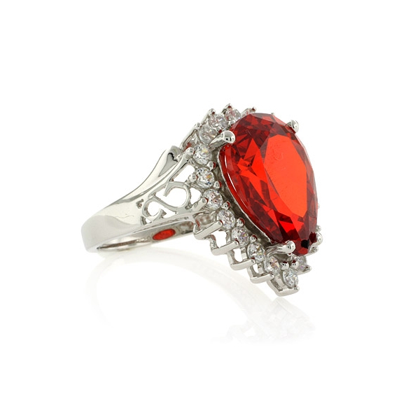 Anillo de Opalo de Fuego en Plata .925