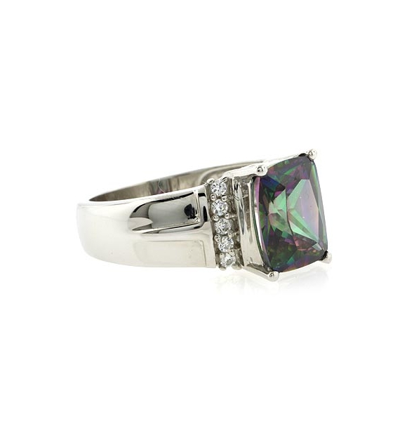 Anillo de Topacio Mistico en Plata de Ley