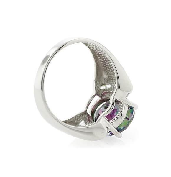 Anillo de Plata de Ley con Topacio Mistico