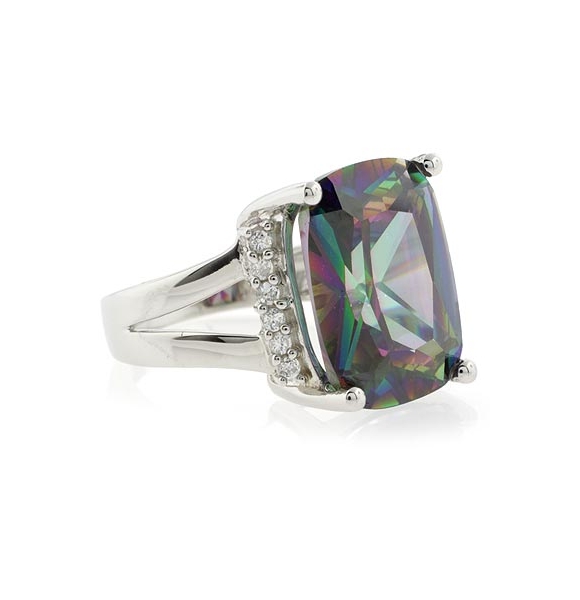 Anillo de Plata de Ley con Topacio