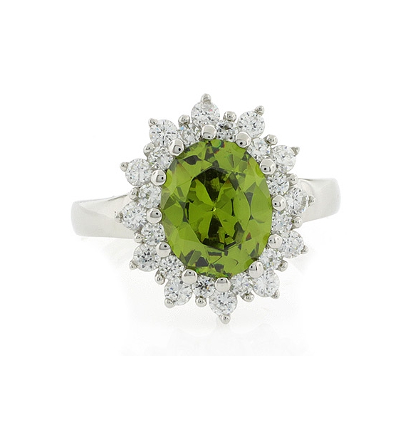 Anillo de Peridoto en Plata de Ley