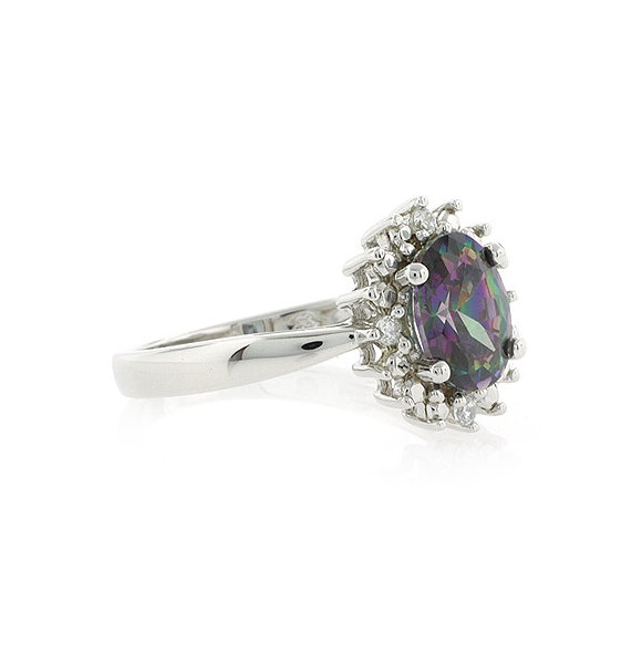 Anillo de Plata .925 con Topacio Mistico