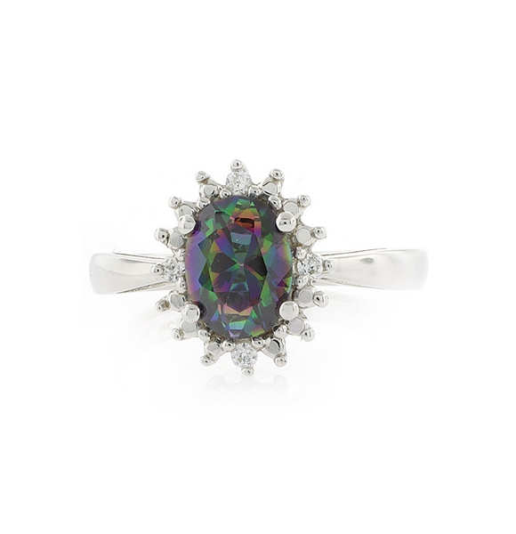 Anillo de Plata .925 con Topacio Mistico