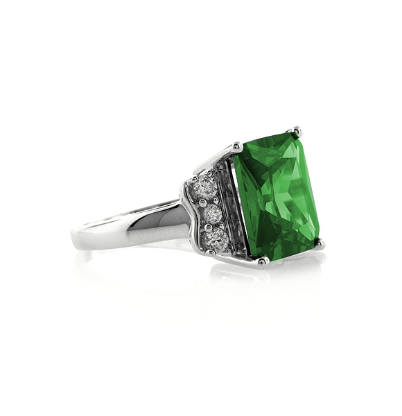 Huge Emerald Cut Emerald Ring