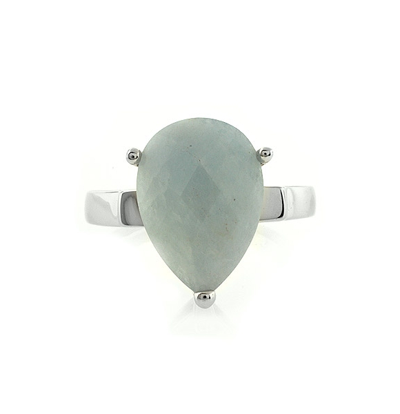 Anillo de Aguamarina sobre Plata .925