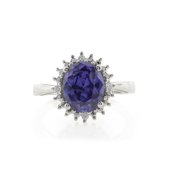Anillo de Plata de Ley con Tanzanita