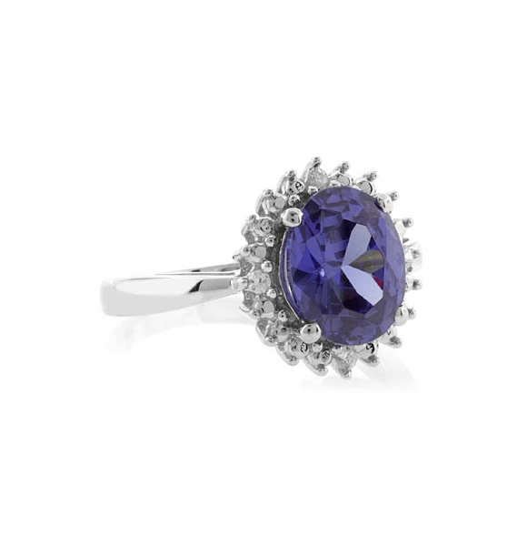 Anillo de Plata de Ley con Tanzanita