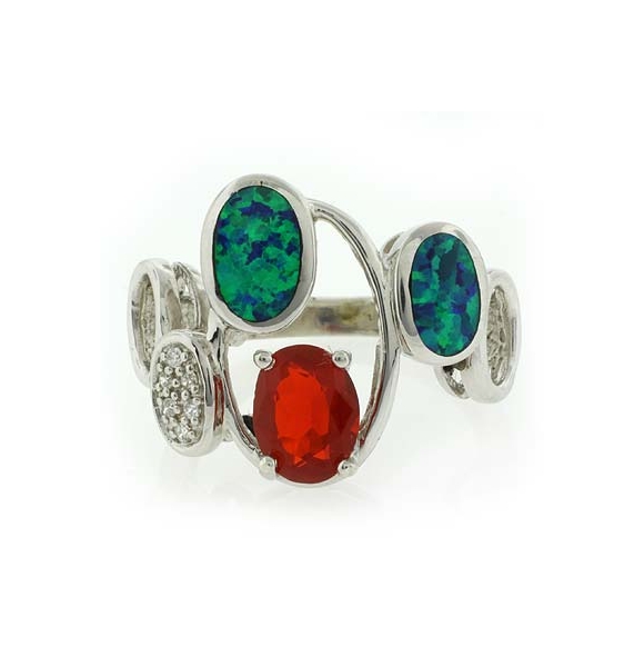 Anillo de Plata con Opalo Genuino