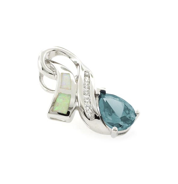 Hermoso Dije de Alejandrita y Ópalo Australiano en Plata .925