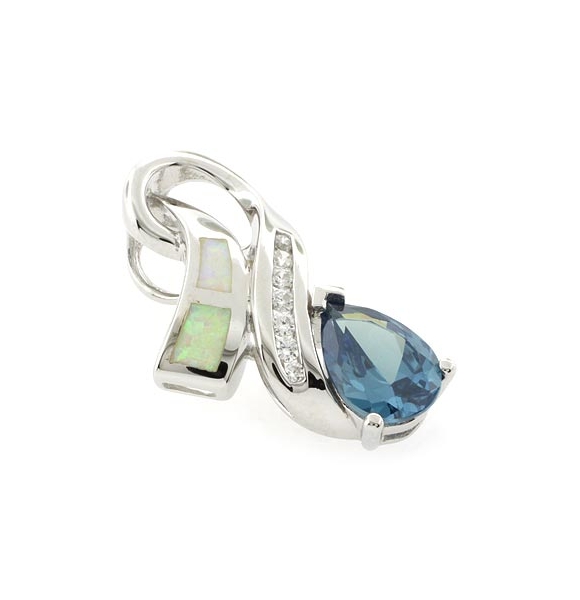 Hermoso Dije de Alejandrita y Ópalo Australiano en Plata .925