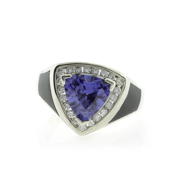 Anillo de Plata con Onix y Tanzanita