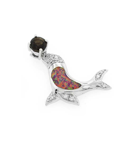 Hermoso Dije de Topacio Genuino y Ópalo Australiano