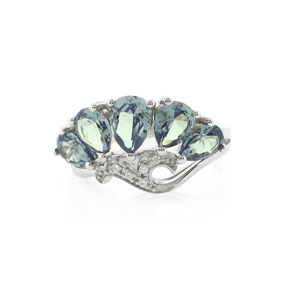 Precioso Anillo de Alejandrita Bicolor ( Morado a Rosa )