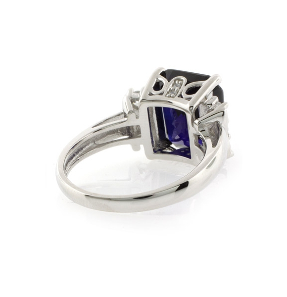 Enorme Anillo de Zafiro en Plata .925