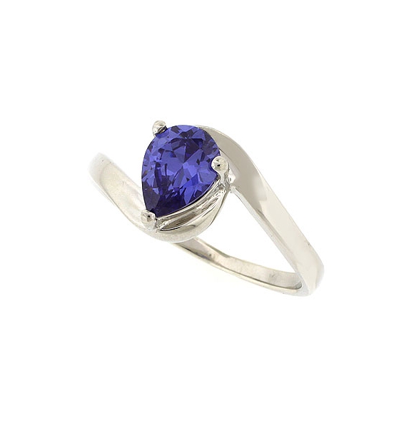 Tanzanite Promise Silver Ring