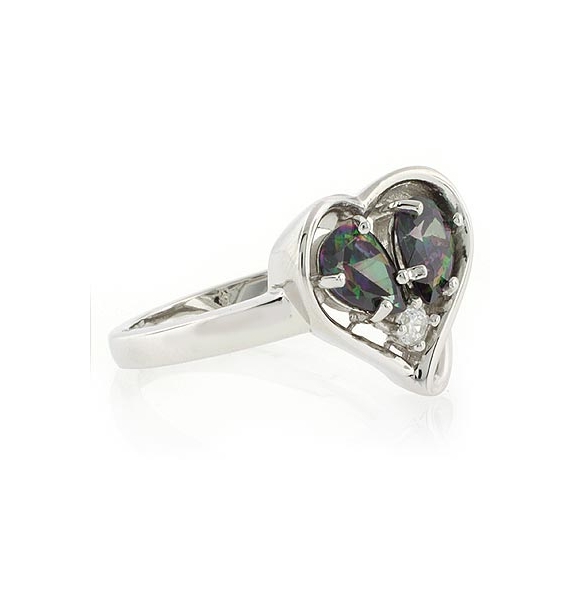 Hermoso Anillo de Plata con Topacio Místico