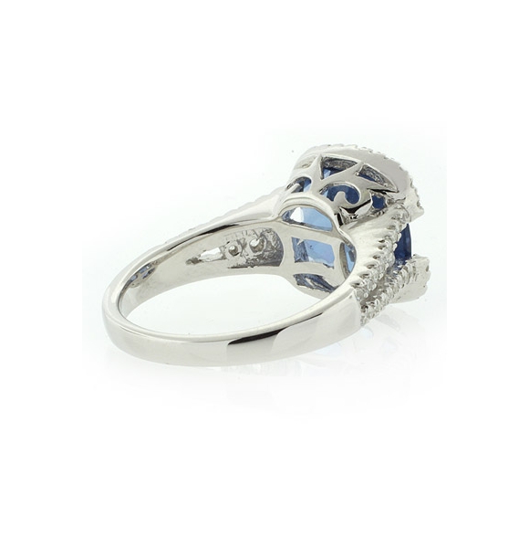 Anillo de Plata de Ley con Alejandrita Azul a Morado