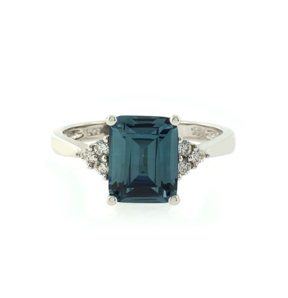 Anillo de Alejandrita Verde/Azul en Plata .925