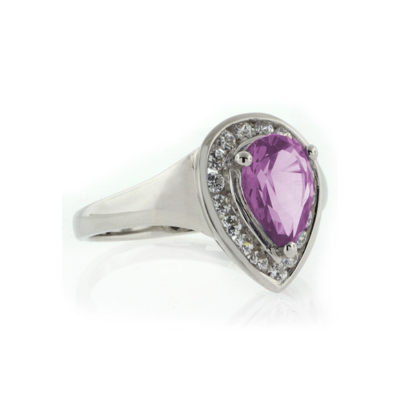 Anillo de Alejandrita Bicolor en Corte de Pera