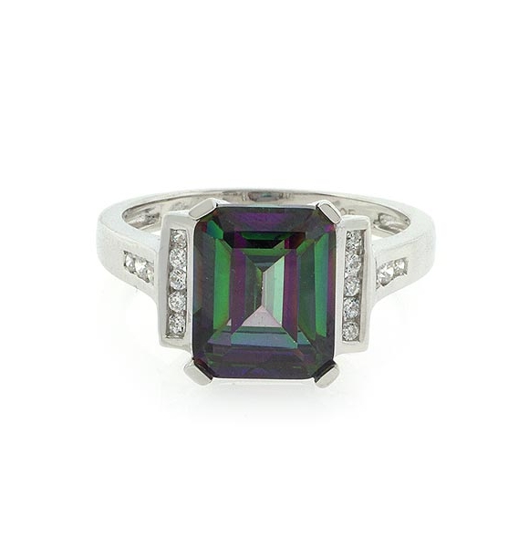 Anillo de Topacio Místico en Plata .925