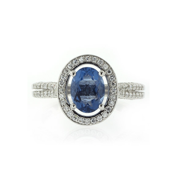 Anillo de Alejandrita Bicolor Azul a Morado