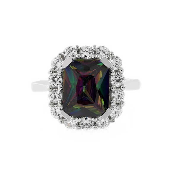 Anillo de Topacio Mistico en Plata .925