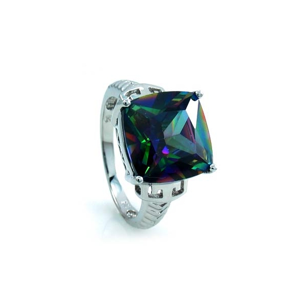 Anillo de Topacio Mistico en Plata Esterlina .925