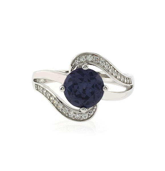 Hermoso Anillo de Plata de Ley con Alejandrita