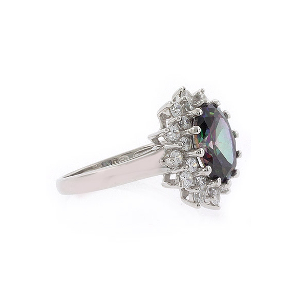 Anillo de Topacio Místico en Plata Fina .925