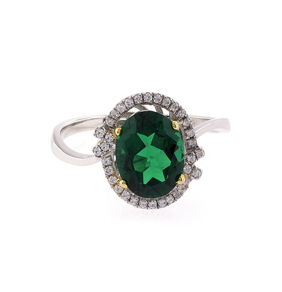 Anillo de Esmeralda en Plata Fina .925