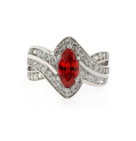 Anillo de Plata .925 con Ópalo Cereza