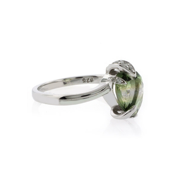 Anillo de Plata .925 con Turmalina en Corte de Pera