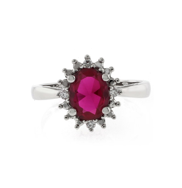 Anillo de Rubí en Plata .925