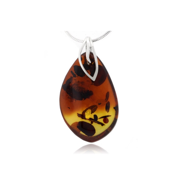 Dije de Ambar Real en Plata .925