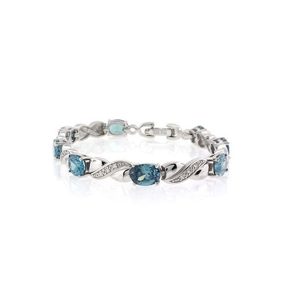 Pulsera de Plata .925 con Alejandrita (Verde/Azul)