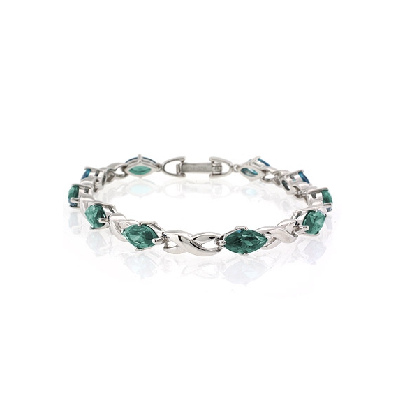Pulsera de Plata .925 con Alejandrita (Azul/Verde)