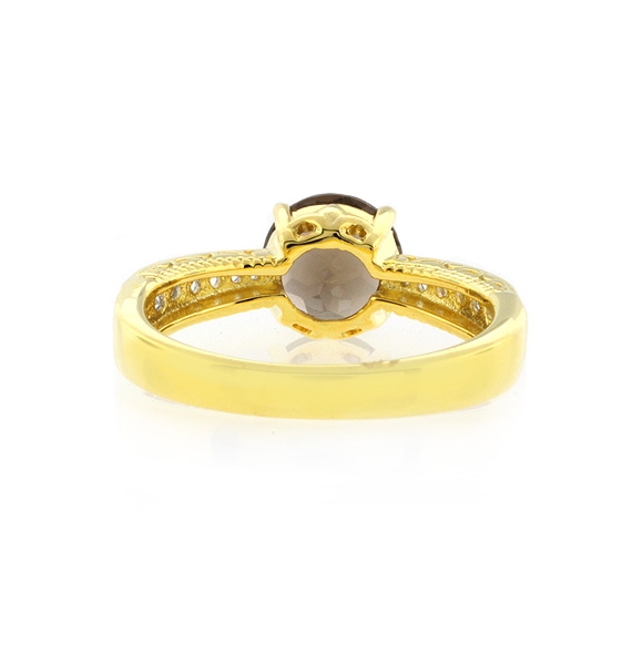 Anillo de Topacio con Baño de Oro