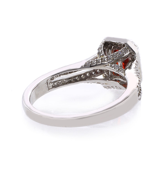 Hermoso Anillo de Plata de Ley .925 con Ópalo de Fuego