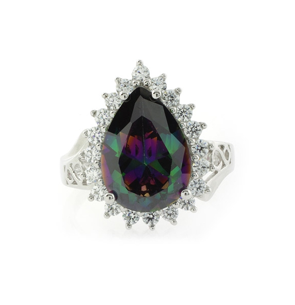 Anillo de Topacio Místico en Plata .925