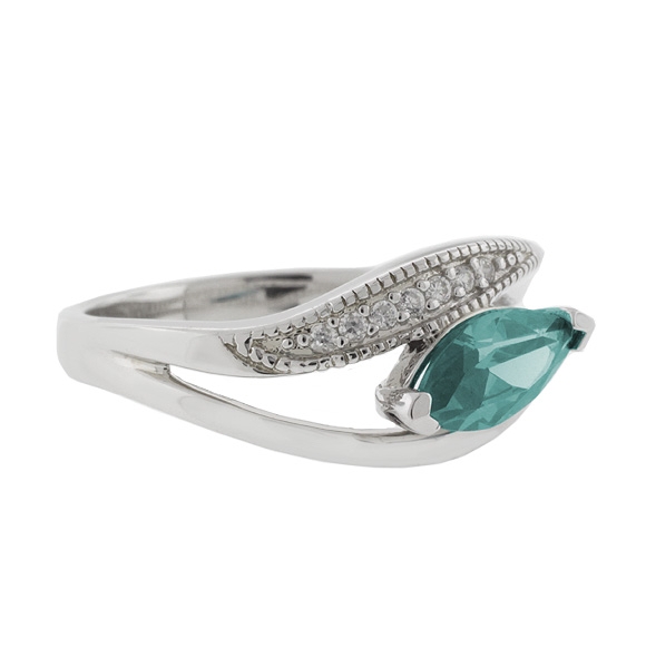 Anillo de Alejandrita en Plata Fina de Ley ( Azul/Verde )