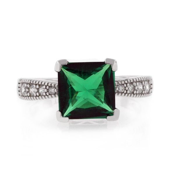 Anillo Versátil de Esmeralda en Plata .925