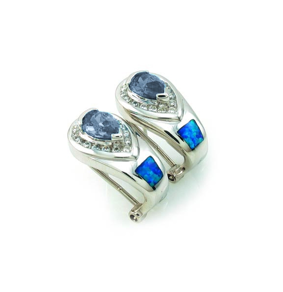 Aretes de Ópalo y Alejandrita en Plata .925