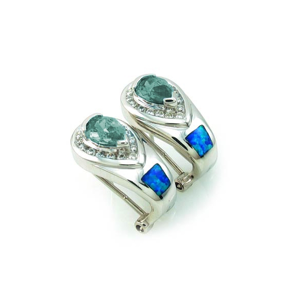 Aretes de Ópalo y Alejandrita en Plata .925