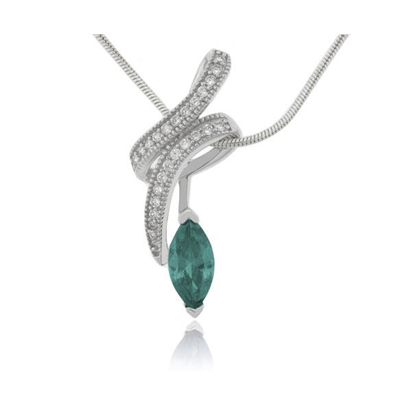 Dije con Alejandrita Bicolor en Plata Fina .925