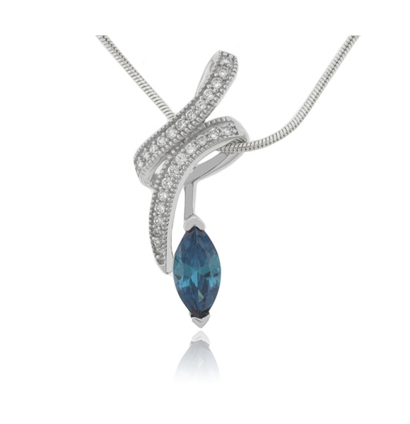 Dije con Alejandrita Bicolor en Plata Fina .925