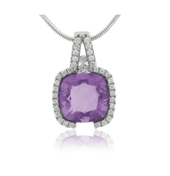 Dije con una Piedra de Alejandrita Bicolor en Plata Fina .925